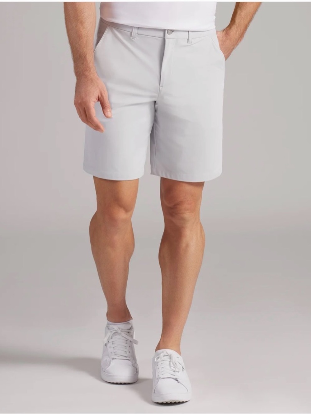 Puma Men's 101 Premier 9” Light Gray Golf Shorts